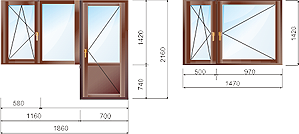 1 к. кв. - деревянные окна для типовых квартир в домах серии КОПЭ